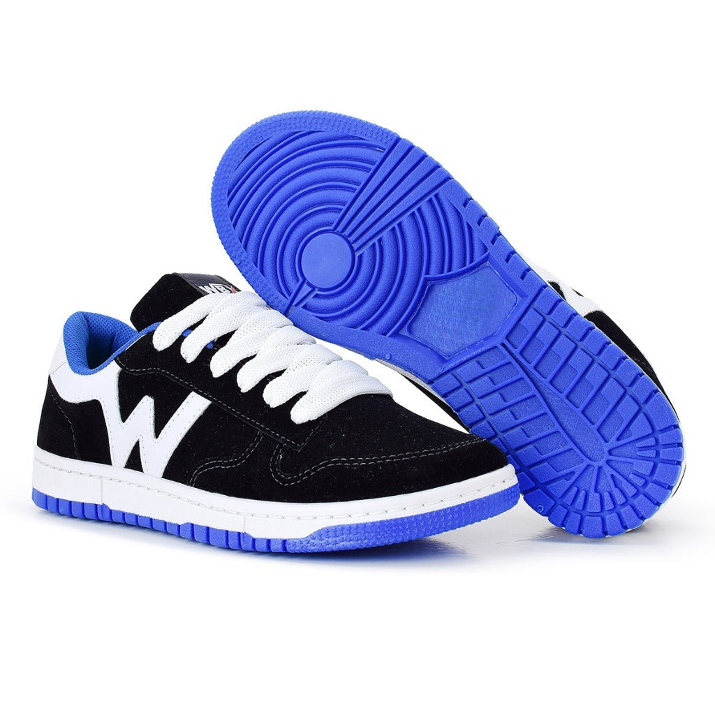 Tênis W Box Danks Preto Azul Masculino