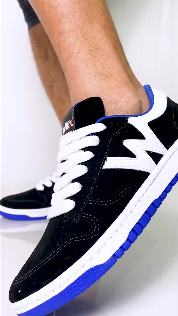 Tênis W Box Danks Preto Branco Masculino